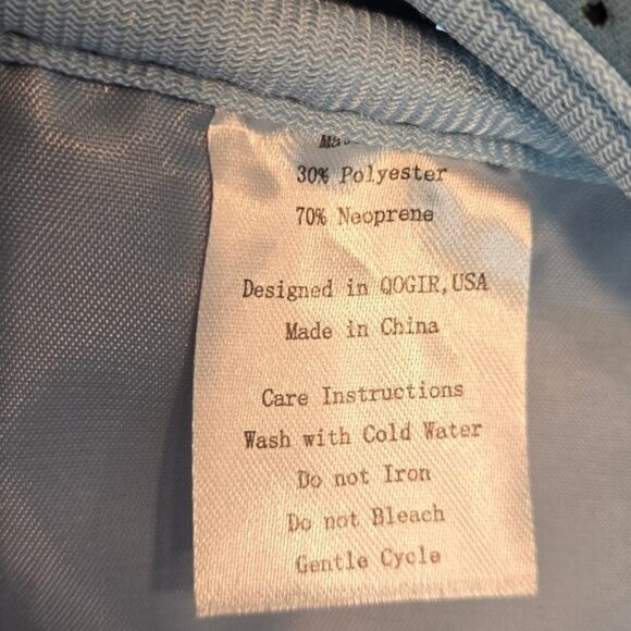 QOGiR Neoprene Multipurpose Gym Bag Tote with Inner Zipper Pockets -Light Blue - Picture 13 of 14